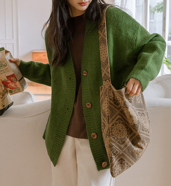 4DA32091NN_Another V-neck Loose-fit Cardigan