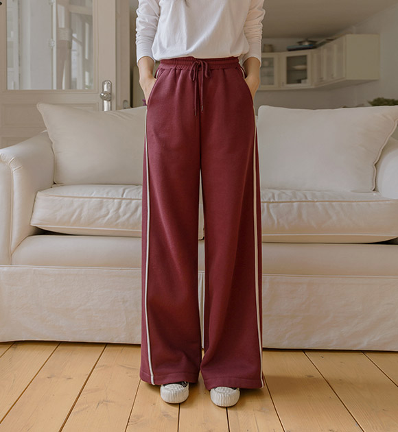 4OA0917HN_[JUST BETTER] Fit Cover Fleece-lined Wide Track Pants