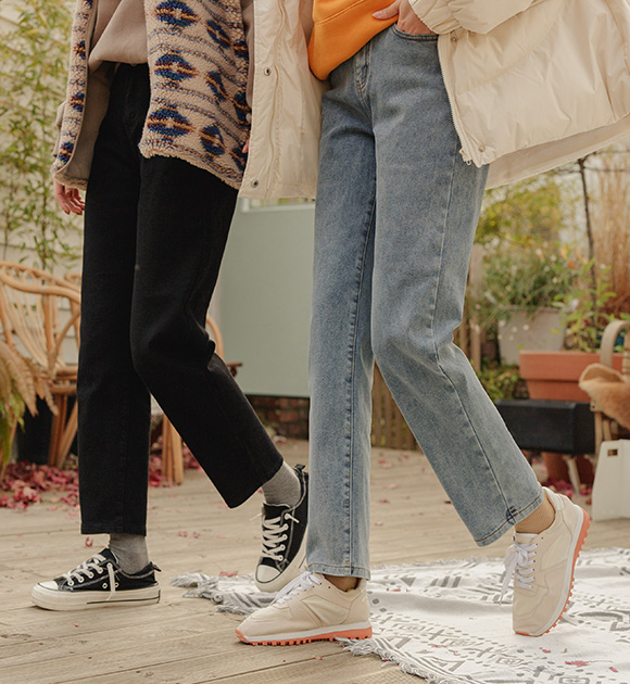 <br>8DA24351GG_Cozy high-elasticity fleece baggy jeans (Short & Long 2 types)