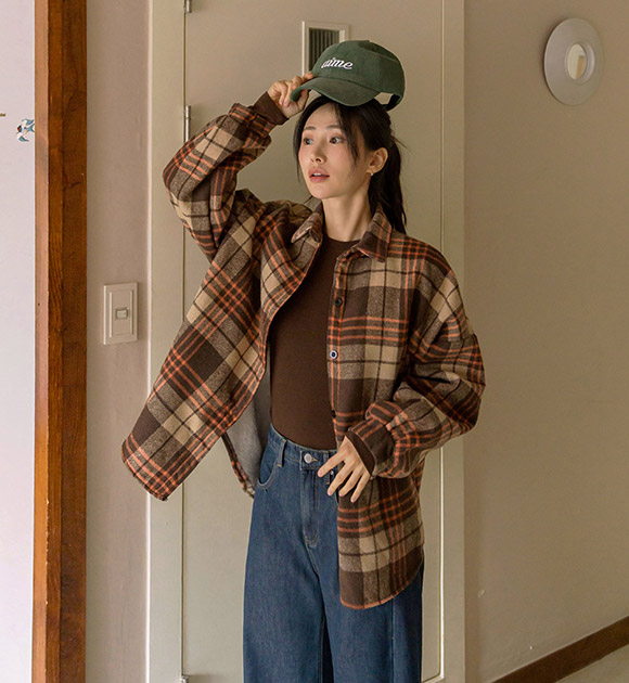 6DA32109CW_Bread Warm Shirt Outerwear