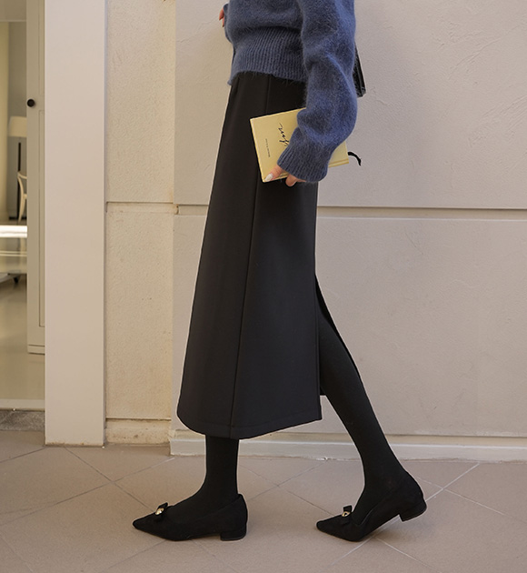 8OA0632AA_[JUST BETTER] Cheese Spandex Brushed Skirt