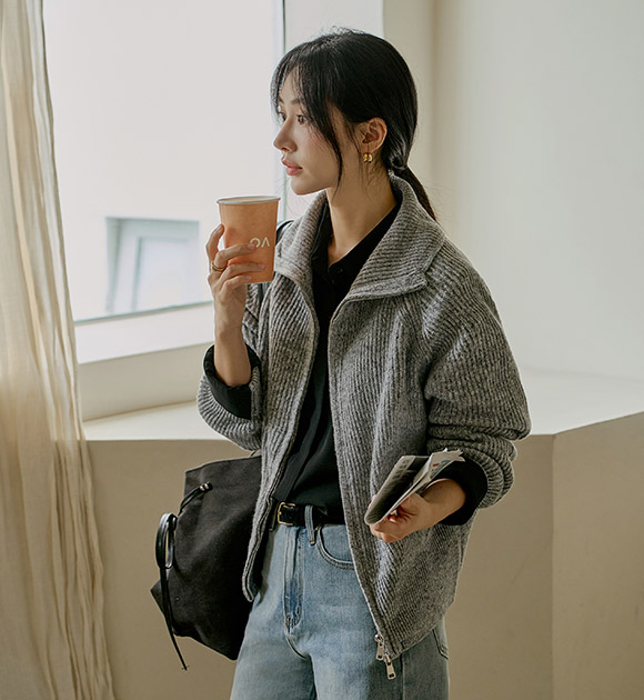 5DA31846NN_Leitz Cozy Knit Two-way Zip Up