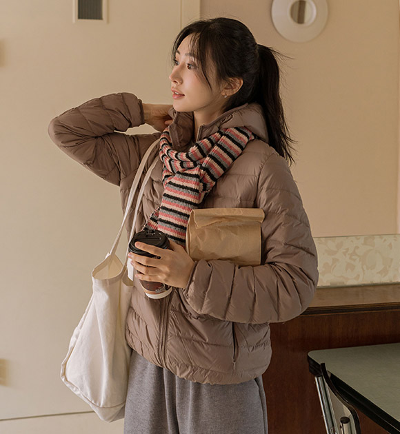 6DD00364HR_Thin-stripe Wool Knit Scarf