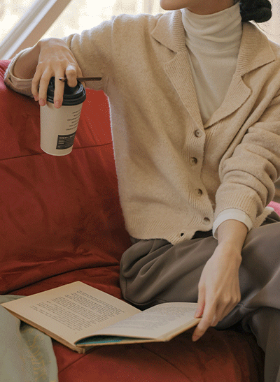 5DA32130HR_Dove Open Collar Wool Cardigan