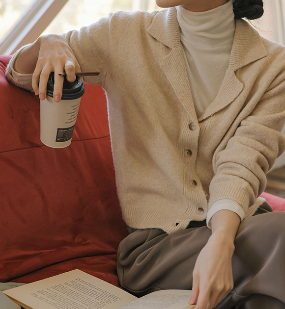 5DA32130HR_Dove Open Collar Wool Cardigan