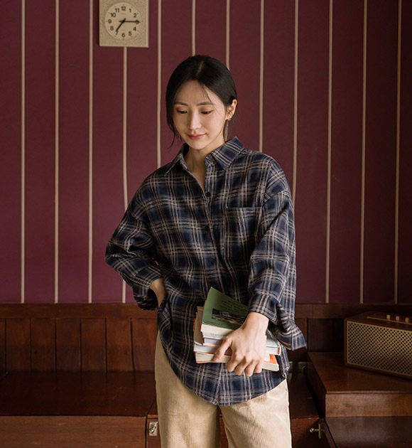 6DA32116NN_Dive Brushed Check Shirt