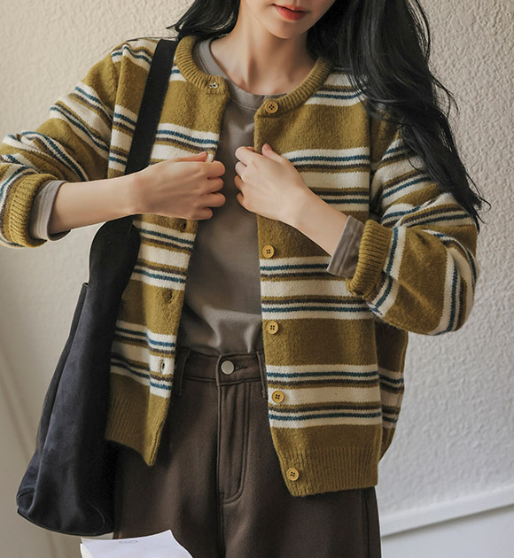 5DA32140JJ_Molly Color-block Thick Cardigan