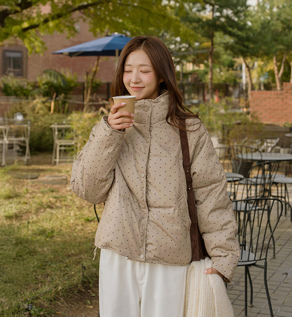 6DA32162HN_Robe Cute Dot Padded Jacket