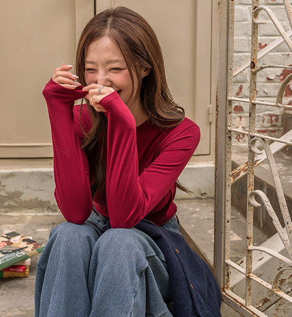 6DA32160JJ_Rani Brushed Round Neck T-shirt