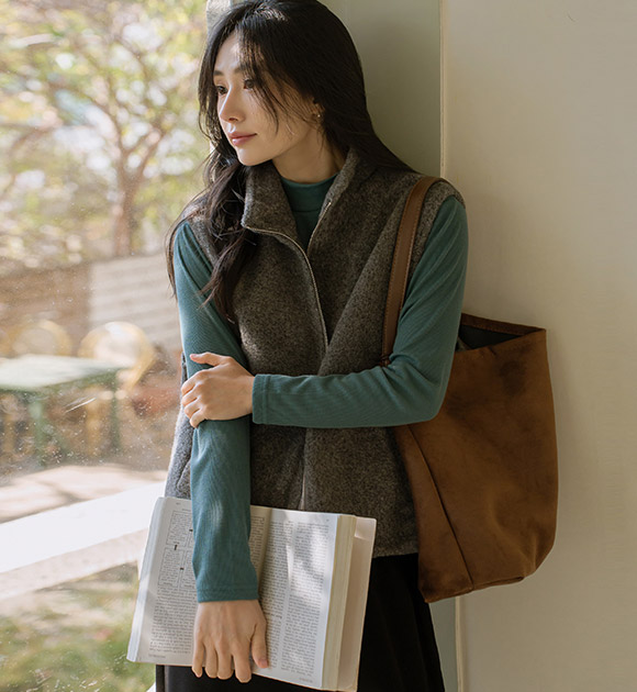 6DA32177NN_Roidy Fleece Zip-Up Vest