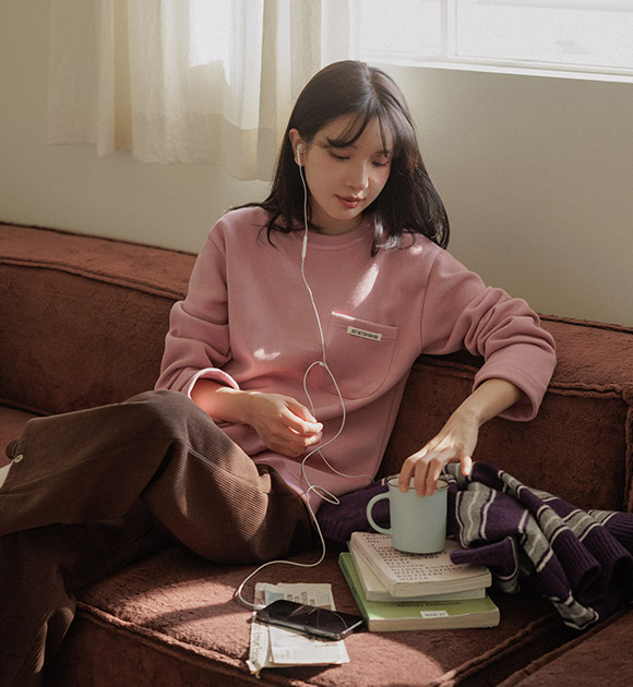 5OA0922NN_[JUST BETTER] Everywhere-easy Better Pocket Fleece Tee