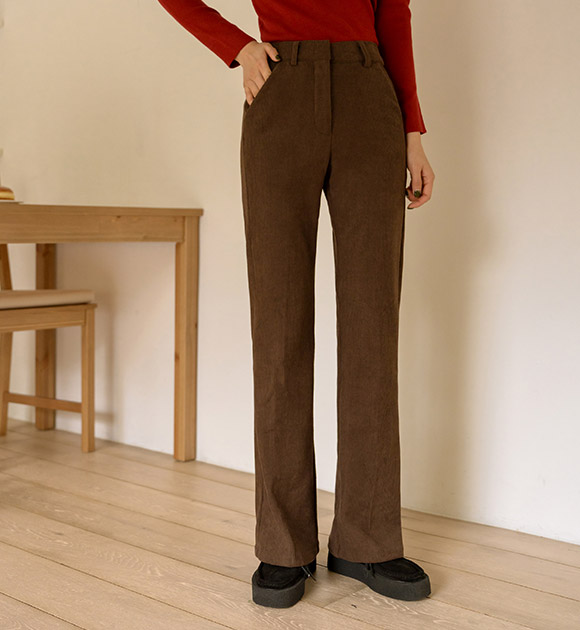 6DA30764NN_Warm Brushed Bootcut Pants (Short/Basic/Long)