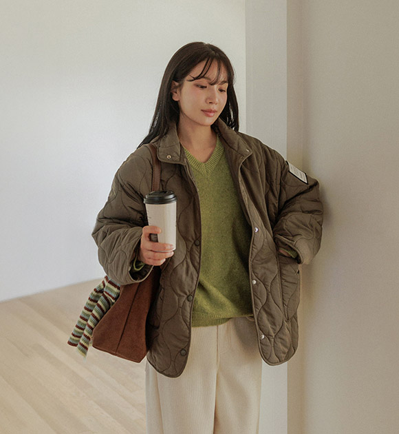 5DA32203HN_Royden Sleeve Patch Wellon Quilted Jumper