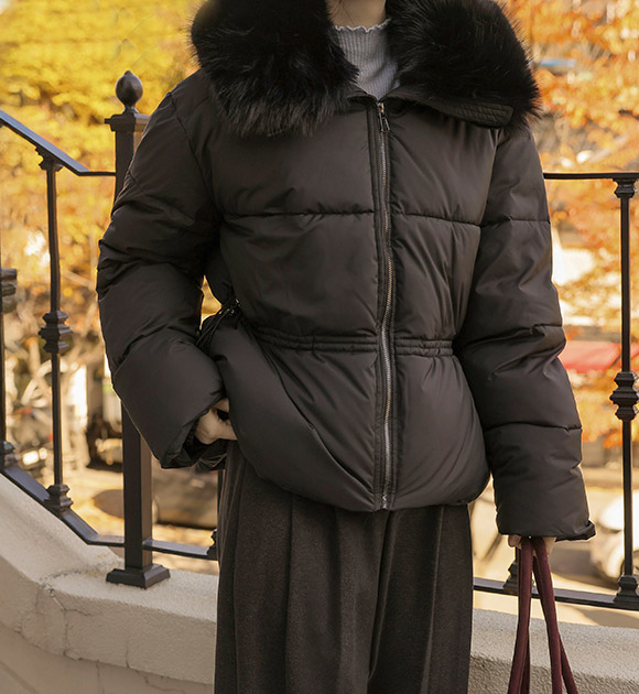 4DA32215NN_Detachable Warm Two-String Padded Jacket