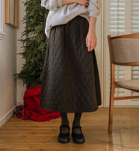 4DA32229JJ_Dive Banding A-Line Padded Skirt