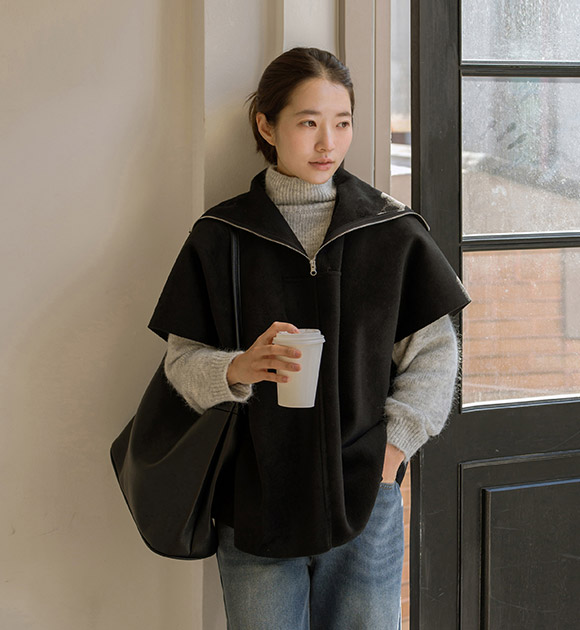4DA32225NN_Arket Wool cape Zip-up