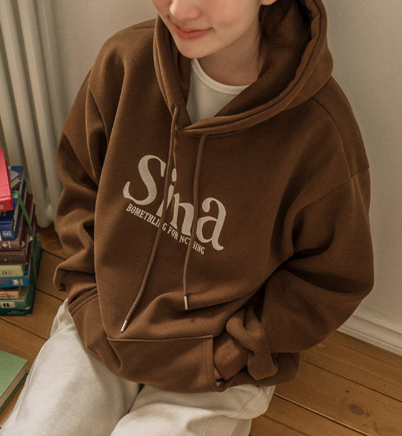 4DA32224JJ_Sina Embroidery Fleece Hoodie Sweatshirt