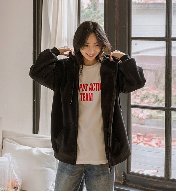 6DA32267HN_May Cozy Fleece-lined Hooded Zip-up