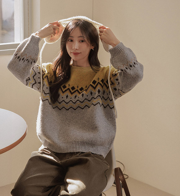 5DA32241JJ_Pepper Zigzag Color-Block Wool Knitwear