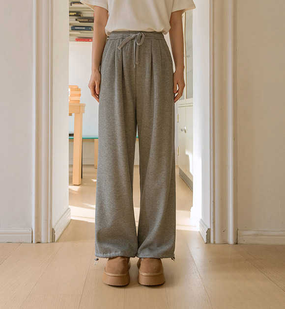 6DA32262NN_Fleece-lined Two-way Banding Pants(Short/Long)