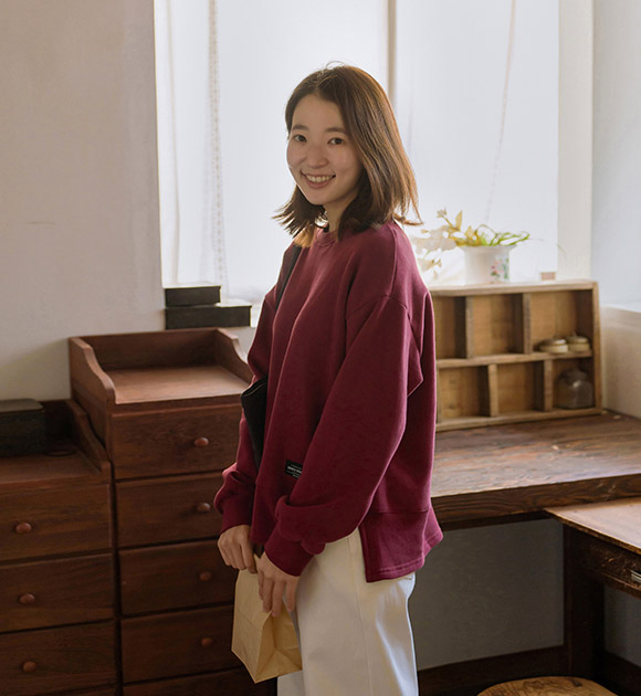 5DA32279HN_Black Label Rounded Fleece Sweatshirt