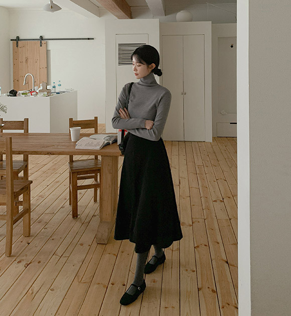 4DA32301NN_Velvet Touch Flare Skirt