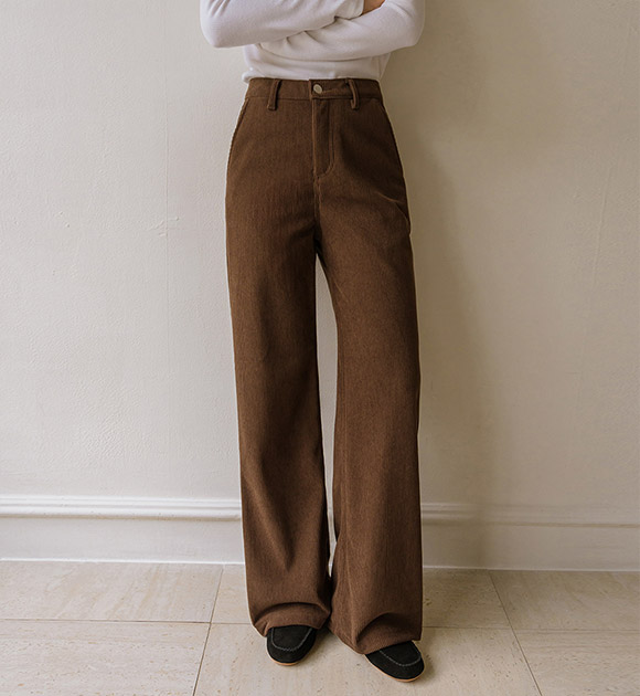 5DA32063JJ_Winter Fleece Spandex Wide Pants (Short/Basic/Long)