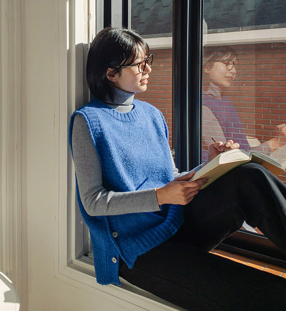 4DA32347CW_Alpaca Side Placket Knit Vest