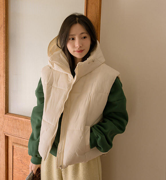 6DA32384CW_Remis Hooded Wellon Padded Vest