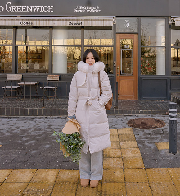 6DA32419NN_Cold-Weather Belted Long Padded Coat