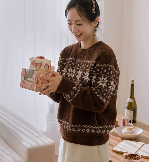 6DA32375HN_Romadi Snowflake Nordic Knitwear