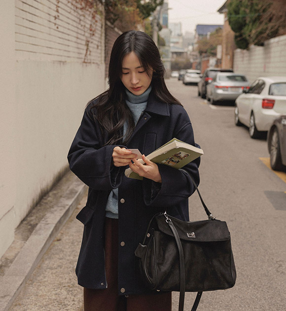 5DA32416CW_Casual Quilted Lining Half Coat