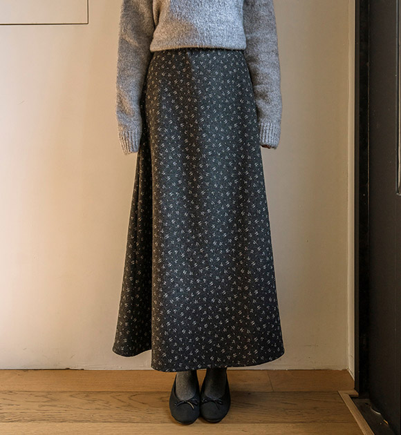 6DA32438JJ_Dazri Flower Banding Skirt