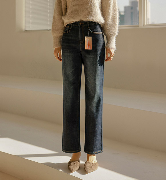 5DA30870JJ_Banding Spandex Bonding Fleece Hot Pack Denim (Bootcut/Wide)