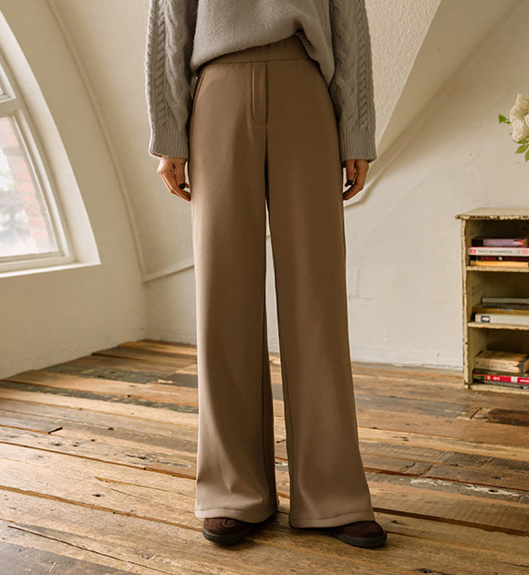 5DA30797NN_Warm Bootcut & Wide Banded Pants (Medium/Long) for Winter