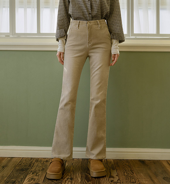 6DA30947JJ_Cation Brushed Corduroy Bootcut Pants