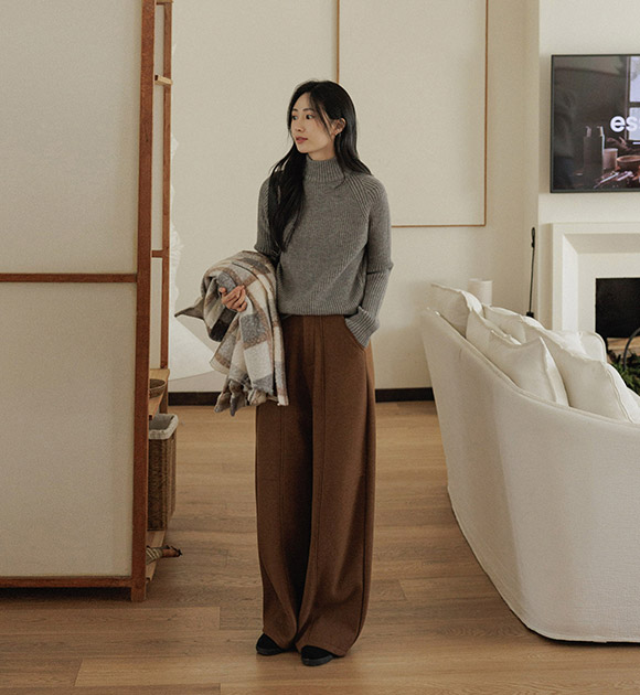 5DA32487NN_Ruel Brushed Fleece Stretch Panel Balloon Pants