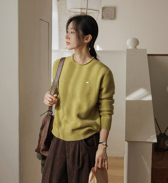 5DA32492CW_Basic-fit Gold Accents Knitwear