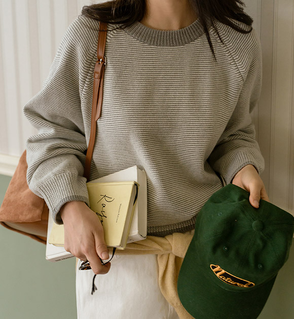 6DA30941NN_Liz Striped Raglan Knitwear 