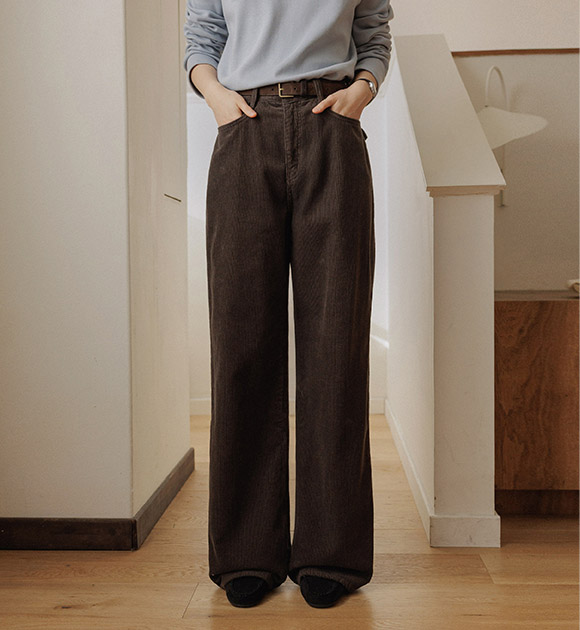 5DA32497CW_Betty Hip Pocket Corduroy Fleece Pants