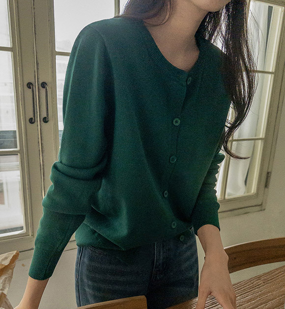 6DA32501JJ_Signature Basic Round Cardigan