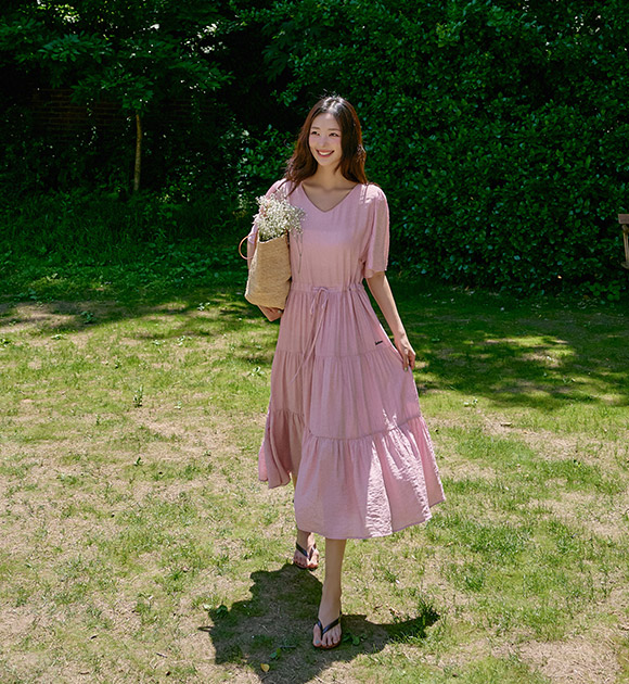 6OA0876NN_[JUST BETTER] Deluna Wrinkle-Free Dress