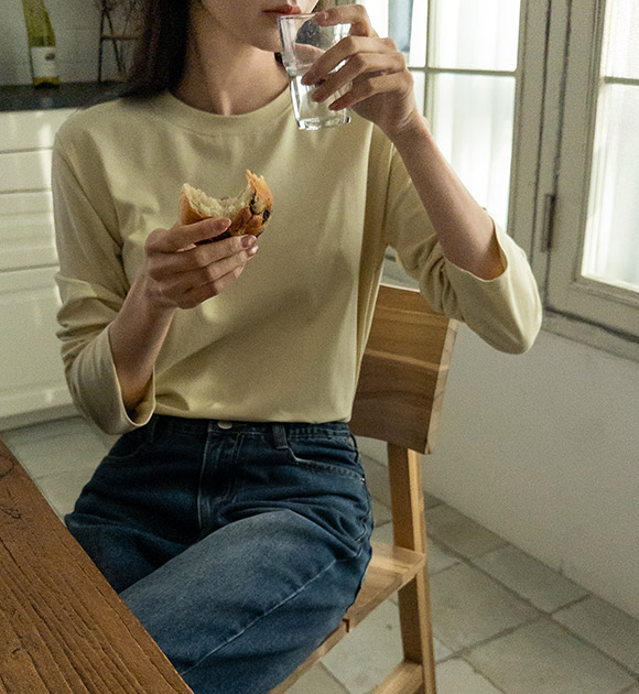 6DA32503NN_Smooth Modal Basic Tee (Round/U-neck)