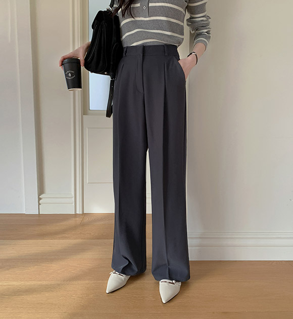 Formal Pintuck Flowy Slacks (Short/Basic/Long)