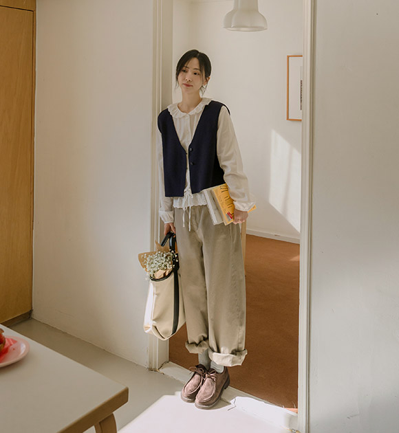 Nuance Cotton Curve Pants