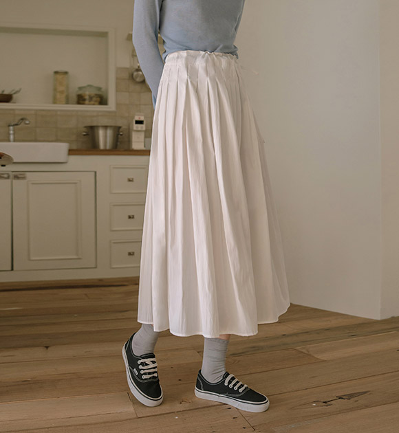 Adjustable Waist String Airy Skirt