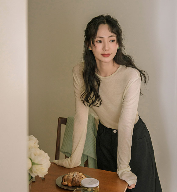 Soft Wool-tencel Relaxed-fit T-Shirt