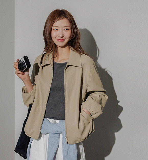 Flowing Soft Leather Jumper