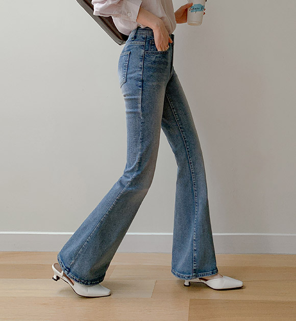 Pelvic Volume 2 One-Button Slim Bootcut Jeans (Short/Basic/Long)