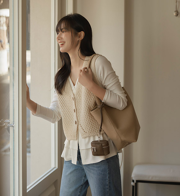 Lovely Structured Knit Vest